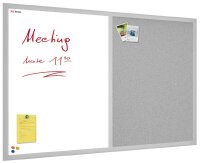ALLboards Whiteboard-Pinnwand 90,0 x 60,0 cm Textil grau