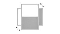 ALLboards Whiteboard-Pinnwand 90,0 x 60,0 cm Textil grau