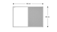 ALLboards Whiteboard-Pinnwand 60,0 x 40,0 cm Textil grau
