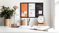 ALLboards Whiteboard-Pinnwand 3-in-1 Kombitafel 60,0 x 40,0 cm Textil schwarz