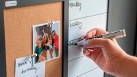 ALLboards Whiteboard-Pinnwand 3-in-1 Kombitafel 60,0 x 40,0 cm Textil schwarz