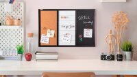 ALLboards Whiteboard-Pinnwand 3-in-1 Kombitafel 60,0 x 40,0 cm Textil schwarz