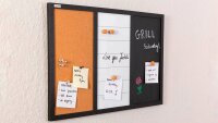 ALLboards Whiteboard-Pinnwand 3-in-1 Kombitafel 60,0 x 40,0 cm Textil schwarz