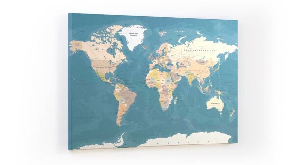 ALLboards Magnettafel CANVASboards 90,0 x 60,0 cm Weltkarte  ( CAN96_58 )