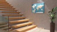 ALLboards Magnettafel CANVASboards 90,0 x 60,0 cm Weltkarte  ( CAN96_58 )