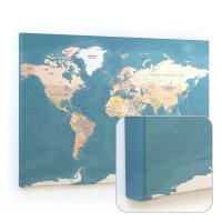 ALLboards Magnettafel CANVASboards 90,0 x 60,0 cm Weltkarte  ( CAN96_58 )