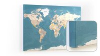 ALLboards Magnettafel CANVASboards 90,0 x 60,0 cm Weltkarte  ( CAN96_58 )