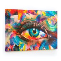 ALLboards Magnettafel CANVASboards 90,0 x 60,0 cm Auge mit der Farbe des Regenbogens
