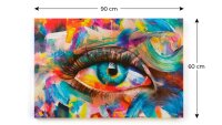 ALLboards Magnettafel CANVASboards 90,0 x 60,0 cm Auge mit der Farbe des Regenbogens
