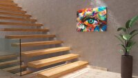 ALLboards Magnettafel CANVASboards 90,0 x 60,0 cm Auge mit der Farbe des Regenbogens