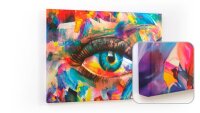 ALLboards Magnettafel CANVASboards 90,0 x 60,0 cm Auge mit der Farbe des Regenbogens