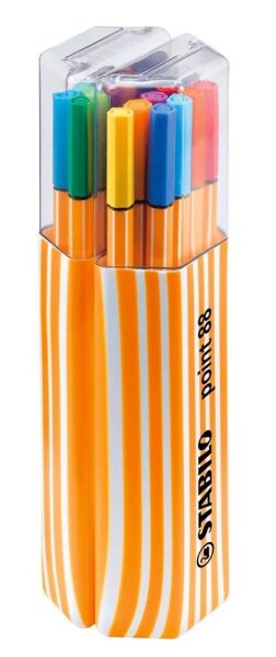 STABILO point 88 Fineliner farbsortiert 0,4 mm, 20 St.