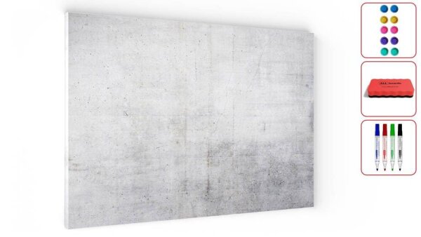 ALLboards Magnettafel 90,0 x 60,0 cm Zement