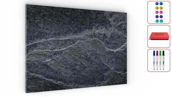 ALLboards Magnettafel 90,0 x 60,0 cm Dark Stone