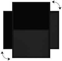 ALLboards Pinnwand 60,0 x 40,0 cm Textil schwarz