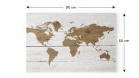 ALLboards Magnettafel 90,0 x 60,0 cm Weltkarte