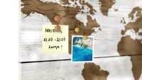 ALLboards Magnettafel 90,0 x 60,0 cm Weltkarte