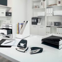 LEITZ Stehsammler WOW Duo Colour 53621095 perlweiß/schwarz Kunststoff, DIN A4, 1 St.