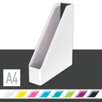 LEITZ Stehsammler WOW Duo Colour 53621095 perlweiß/schwarz Kunststoff, DIN A4, 1 St.