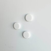 ALLboards Magnet weiß, Kunststoff Ø 2,0 x 0,6 cm, 10 St.