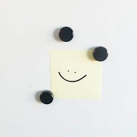 ALLboards Magnet schwarz, Kunststoff Ø 2,0 x 0,6 cm, 10 St.