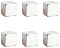 ALLboards Magnet silber, Metall 1,0 x 1,0 x 1,0 cm, 6 St.