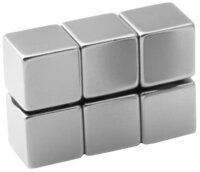 ALLboards Magnet silber, Metall 1,0 x 1,0 x 1,0 cm, 6 St.