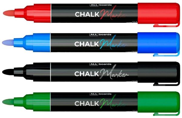 ALLboards Kreidemarker-Set farbsortiert 6,0 mm, 4 St.
