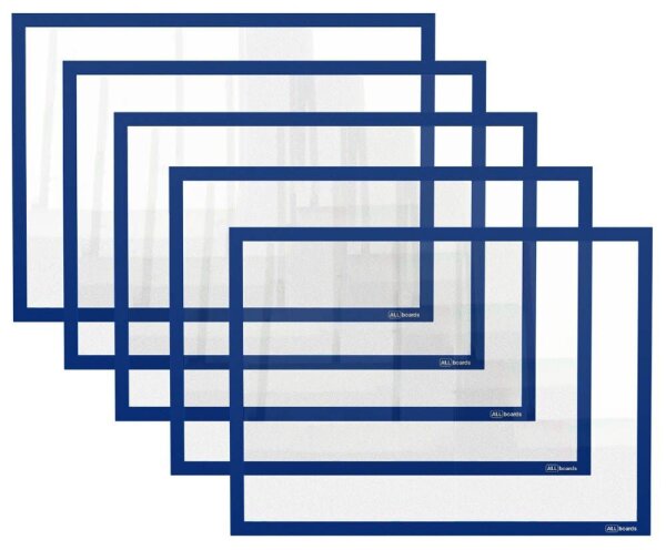 ALLboards Magnetrahmen blau A4, 5 St.