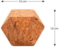 ALLboards Polyeder Magnet braun, Kork 1,5 x 1,5 cm, 6 St.