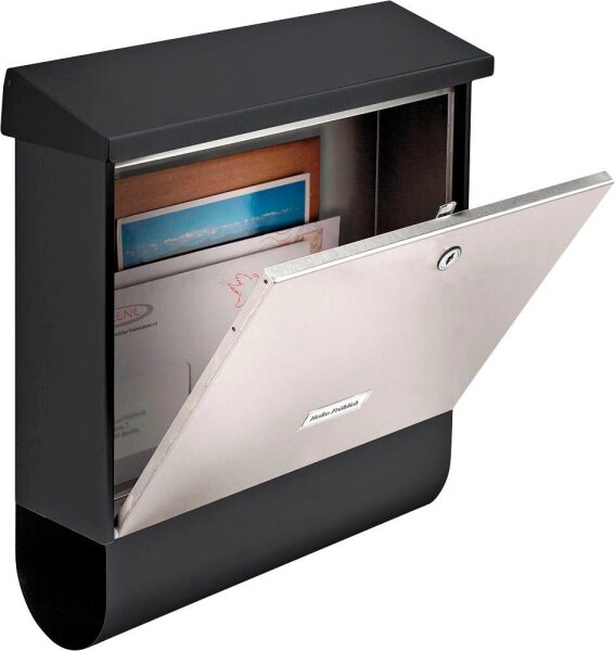BURG WÄCHTER Briefkasten London-Set 68670 61470 schwarz, silber