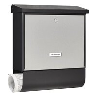 BURG WÄCHTER Briefkasten London-Set 68670 61470 schwarz, silber