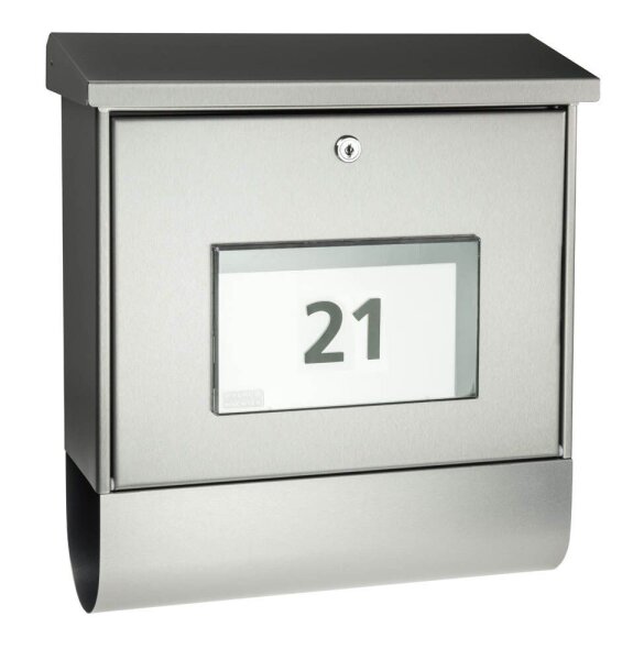 BURG WÄCHTER Briefkasten Malaga 75330 silber