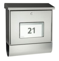 BURG WÄCHTER Briefkasten Malaga 75330 silber