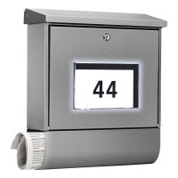 BURG WÄCHTER Briefkasten Malaga 75330 silber