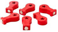 ALLboards Standort Magnet rot, Holz 1,1 x 2,0 cm, 6 St.