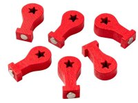ALLboards Standort Magnet rot, Holz 1,1 x 2,0 cm, 6 St.