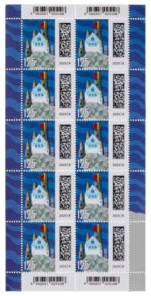 Deutsche Post 1,25 € Briefmarken "Briefburg" nassklebend, 10 St.