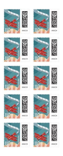 Deutsche Post 1,10 € Briefmarken "Luftpost" selbstklebend, 10 St.