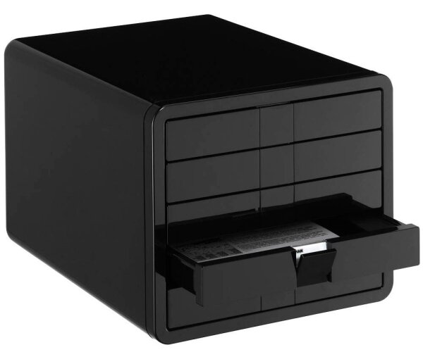 HAN Schubladenbox iBox  schwarz 1551-13D, DIN A4 mit 5 Schubladen, 1 St.