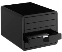 HAN Schubladenbox iBox  schwarz 1551-13D, DIN A4 mit 5...