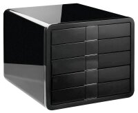 HAN Schubladenbox iBox  schwarz 1551-13D, DIN A4 mit 5 Schubladen, 1 St.
