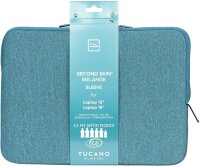 TUCANO Laptophülle Mélange Kunststoff hellblau bis 35,6 cm (14 Zoll)