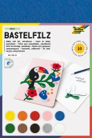 folia Bastelfilz selbstklebend farbsortiert 10 Bogen