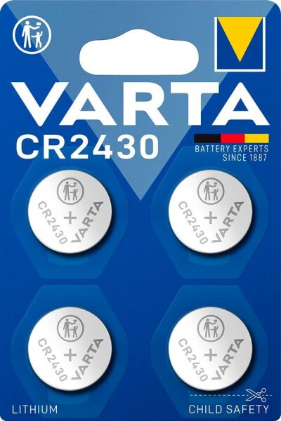 VARTA Knopfzellen CR2430 Lithium 3,0 V, 4 St.