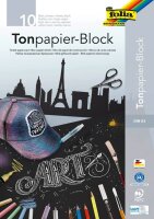 folia Zeichenblock schwarz 10 Blatt DIN A3 130 g/qm, 10...