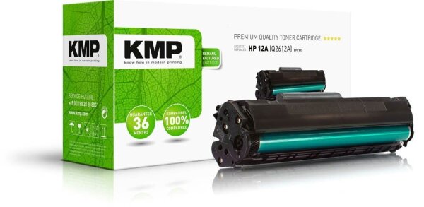 KMP H-T117  schwarz Toner kompatibel zu HP 12XXL (Q2612A)