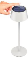goobay Akku + Solar LED Tischlampe weiß 2,0 Watt