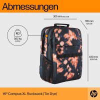 HP Laptop-Rucksack Campus XL Kunstfaser dunkelblau, hellorange 20,0 l bis 40,9 cm (16,1 Zoll)
