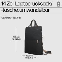HP Laptop-Rucksack Kunstfaser schwarz/taupe 18,0 l bis 35,8 cm (14,1 Zoll)